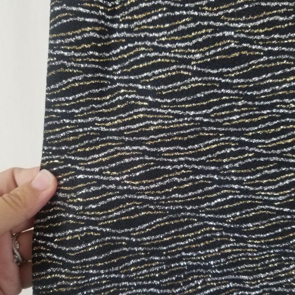 Linda Bernell glitter striped spaghettie strap high low dress size 9/10 (180) - Picture 6 of 7